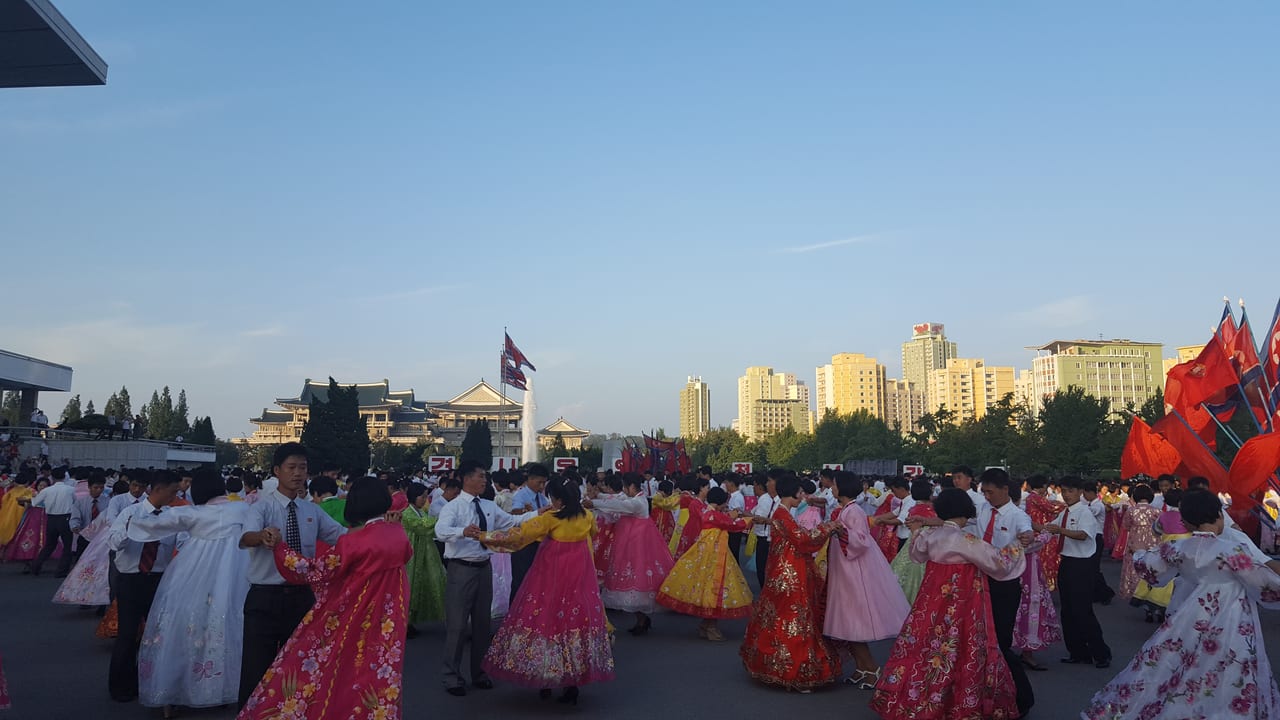 A North Korean mass dance.