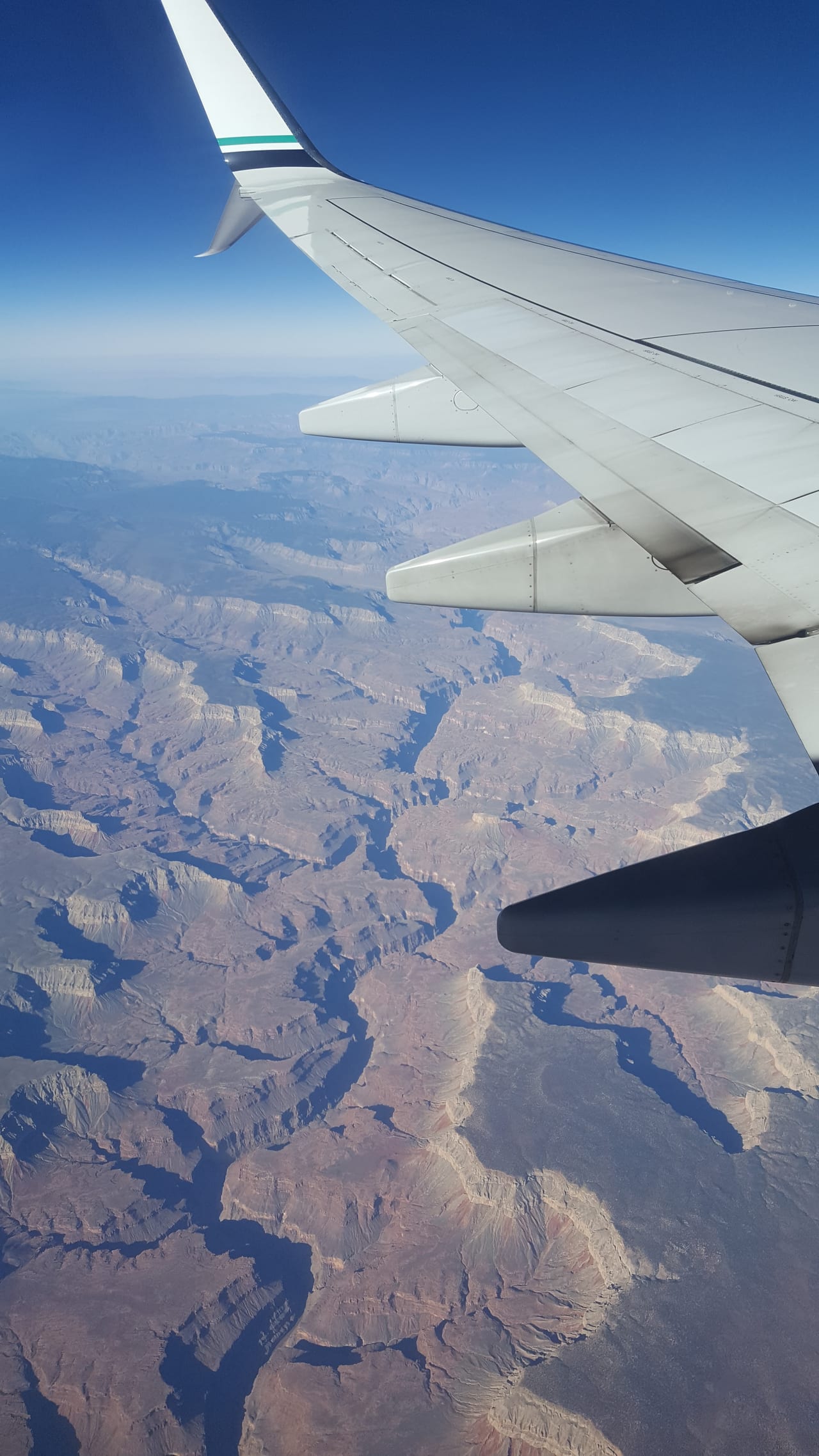 View of the Grand Canyon from PHX-SEA.