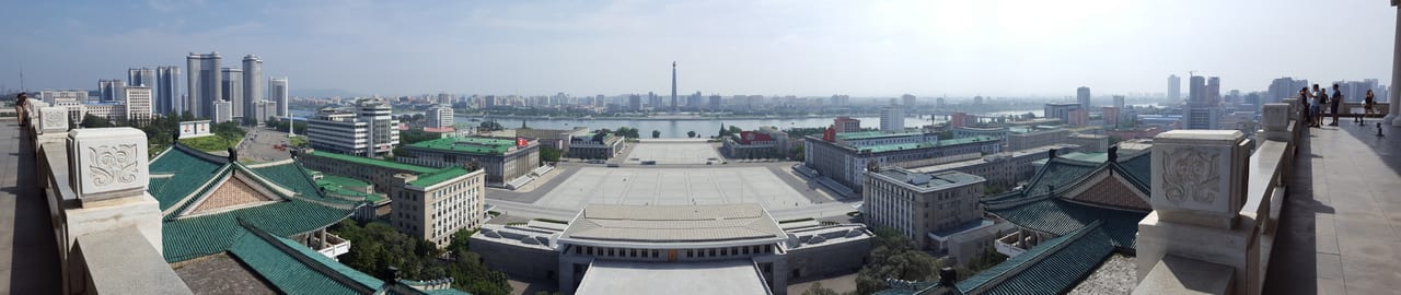 A panorama from the Grand People's Study House balcony.