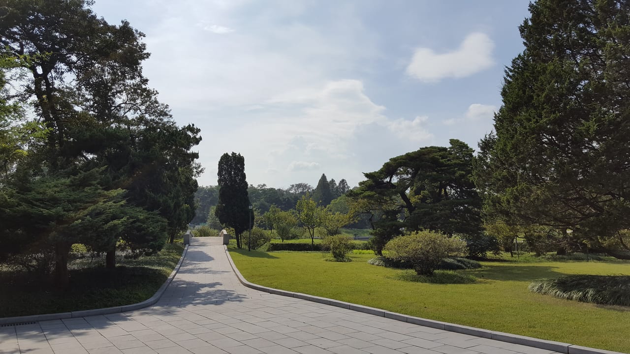 Mangyondae Revolutionary Site gardens.