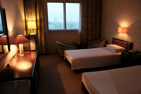 Yanggakdo International Hotel double room.